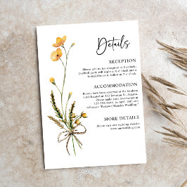 Modern, botanisk Elegant, minimalistisk Bröllop Tilläggskort
