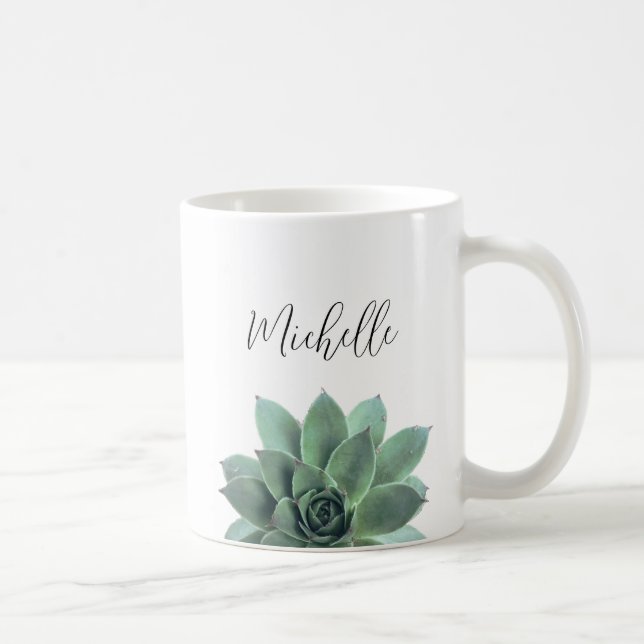 Modern botanisk Elegant Succulent Kaffemugg (Höger)