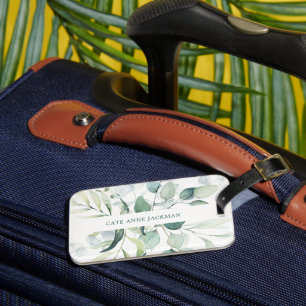 Modern Botanisk Eukalyptusgrönska Elegant Bagagebricka