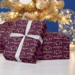 Modern botanisk glädje i företaget burgundy med va presentpapper<br><div class="desc">Burgundy Modern elegant för botanisk chic- för modern vattenfärg ger helgdag åt presentanpassning. Modern strålande,  vacker vattenfärgsfärg,  målad elegant för bladserverklasser. En del av en samling.</div>