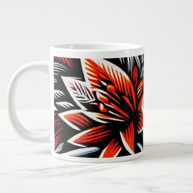 Modern Botanisk Jumbo Mugg (Vänster)