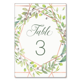 Modern botanisk | Kopparur Bröllop Bordsnummer