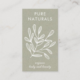 Modern botanisk Löv - enkel modern Grönt Visitkort