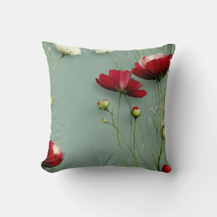 Modern botanisk minimalistisk subtil blomsterdesig kudde