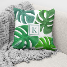 Modern Botanisk Palblad Monogram