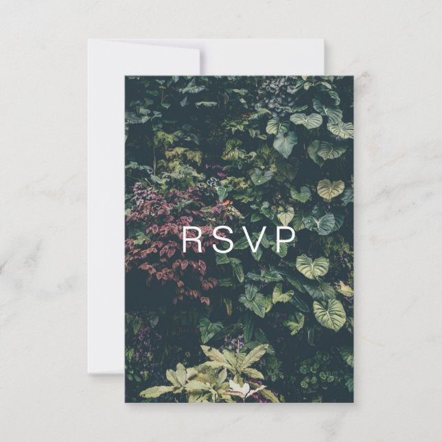 Modern Botanisk RSVP: II OSA Kort (Framsida)