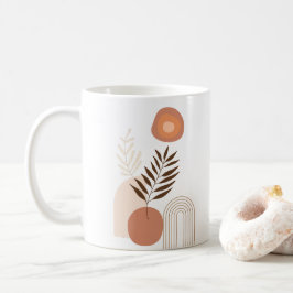 Modern Botanisk Soluppgång | Positiva Vibrationer Kaffemugg