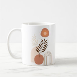 Modern Botanisk Soluppgång | Positiva Vibrationer  Kaffemugg