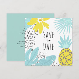 Modern botanisk sommarbröllop Save the Date Inbjudningar