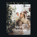 Modern botanisk typografi av elegantens vattenfärg julkort<br><div class="desc">Modern fullt utfallsfoto elegant Rustik vattenfärg torkad botanisk blommigt muterade färg helgdag julkort. Sage grönt,  jägare grönt,  svart,  vit och brun modern på trendfärgen.</div>