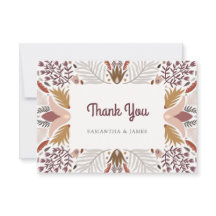 Modern Botaniska Boho-Blommigten Gräns Bröllop