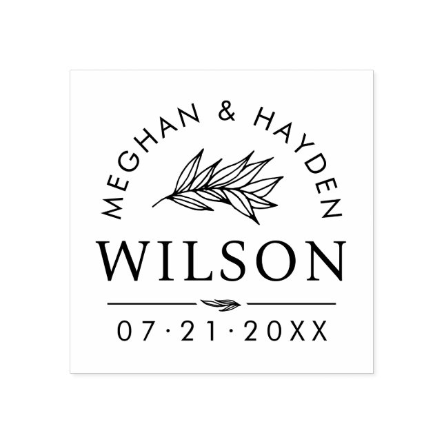 Modern Botaniska Bröllop | Anpassningsbar Spara da Stämpel (Tryck)