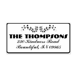 Modern Botaniska familjens Namn Returadress Självfärgande Stämpel