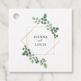 Modern botaniska geometriska Bröllop Gåvor Etiketter