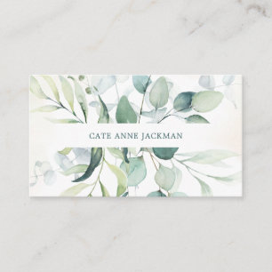 Modern botaniska Greenery Eucalyptus-Elegant Visitkort