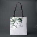 Modern botaniska grönsaksgåvor från Blydesmaid Tygkasse<br><div class="desc">Modern botaniska grönsaksblad Bridesmaid gifts tote Bag</div>