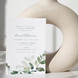 Modern botaniska Möhippan Eucalyptus Boho Inbjudningar