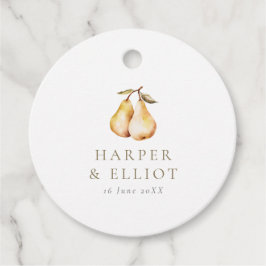 Modern botaniska päron i Bröllop Gåvor Etiketter