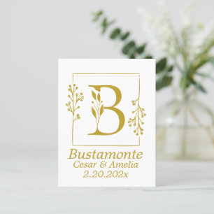 Modern Botaniska Personligen Brev B Vykort