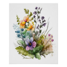 Modern botaniska plantor Löv Canvas Wall konst