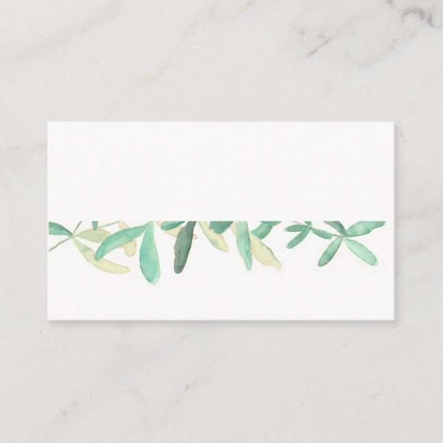 Modern botaniskt Bröllop DIY Placecard Placeringskort (Framsida)