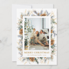 Modern botaniskt foto Ram God jul Julkort