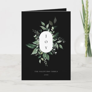 Modern botaniskt joy Helgdag Photo Card Black Helgkort