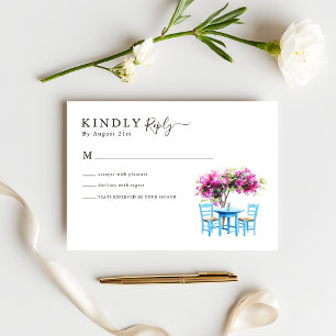 Modern Bougainvillea Destination Bröllop RSVP OSA Kort