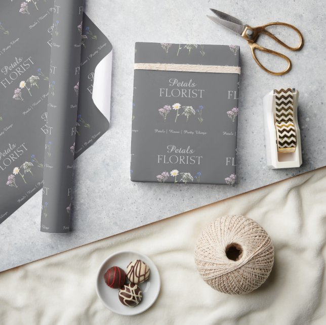 Modern boutique blomsterbutik branding  presentpapper (Hantverk)