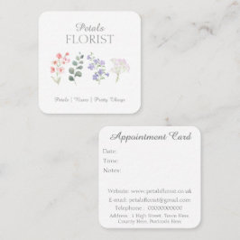 Modern boutique blomsterbutik branding tidsbeställning kort
