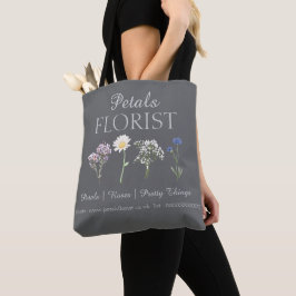 Modern boutique blomsterbutik kund shopping tygkasse