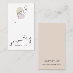 Modern Boutique Earring Visning Card Visitkort