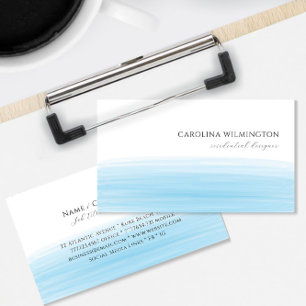 Modern Boutique Himlar Blue Watercolor Business Tilläggskort