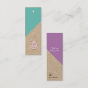 Modern Boutique Kläder Varumärke Storlek Logo Märk Mini Visitkort
