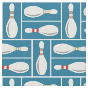 Modern Bowl/ Bowling Stift on Blue Tyg