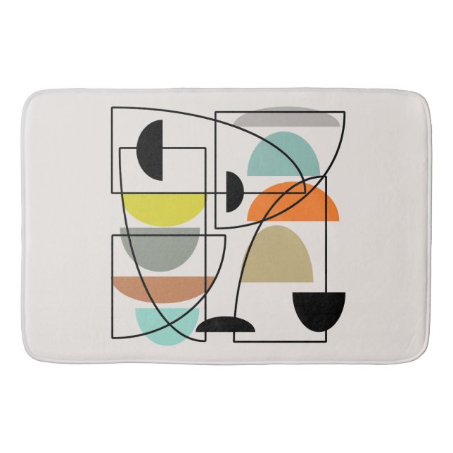 Modern "Bowls" i mitten av århundradet Badrumsmatta (Framsidan)