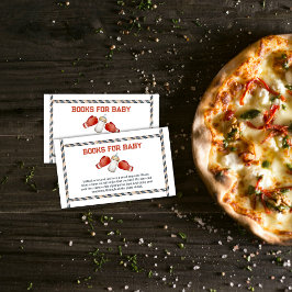 Modern Boxing Little Champion Books Baby Shower Tilläggskort