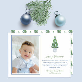 Modern Boxwood Topiary Ginger Burk God jul Julkort