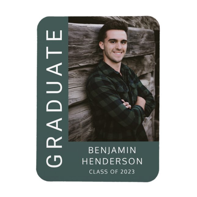 Modern Boy Studenten Photo Magnet (Vertikal)