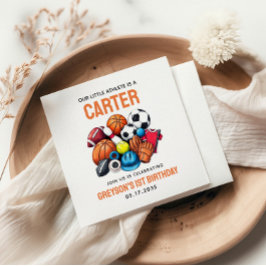 Modern Boys Sports Bollar All Star 1:a födelsedag Pappersservett