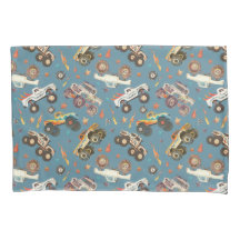 Modern Boys Watercolor Monster Lastbilar Mönster