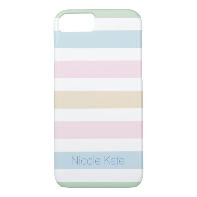 Modern bra coola pastel färg monogram Case-Mate iPhone skal (Baksida)
