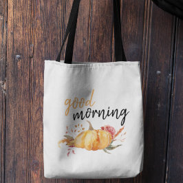 Modern Bra God morgon Pumpkin-citat Tygkasse