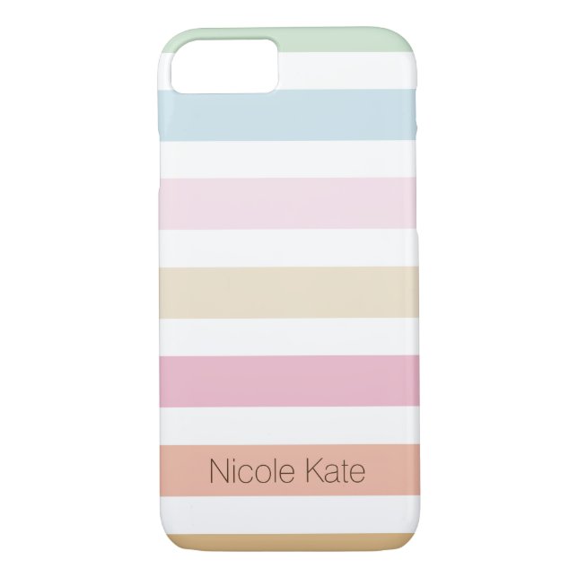 Modern bra pastel färg monogram Case-Mate iPhone skal (Baksida)