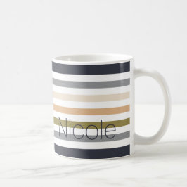 Modern bra pastel färger monogram kaffemugg