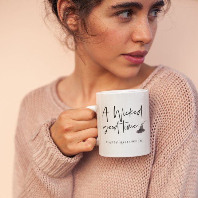 Modern Bra-tidsoffert | HAPPY HALLOWEEN Kaffemugg (Skapare uppladdad)