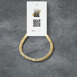 Modern Bracelet-Visning Pris Märkre med QR och Log Visitkort