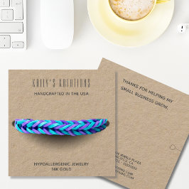 Modern Bracelet Visning rustic Kraft Papper Fyrkantigt Visitkort
