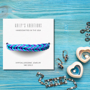 Modern Bracelet Visning Vit ruta Fyrkantigt Visitkort