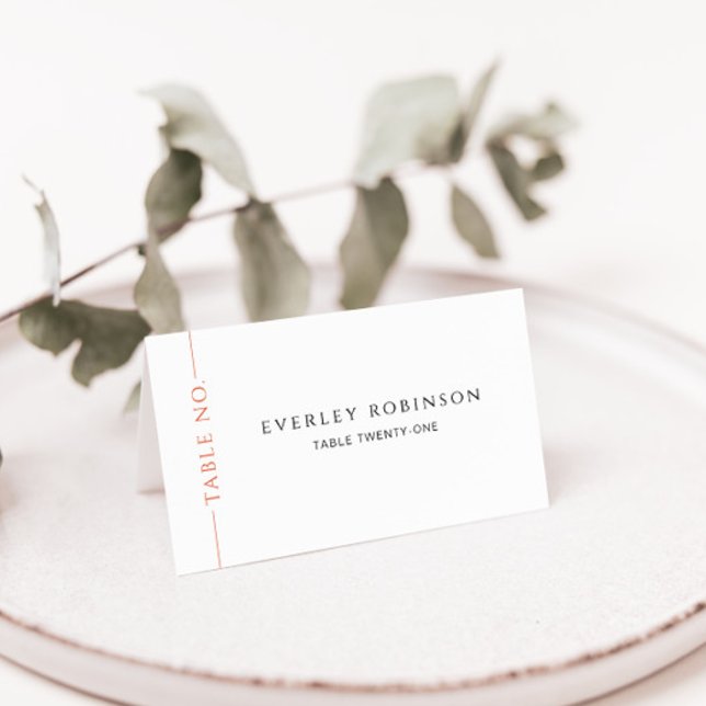 Modern bränd Orange, mappat Bröllop-platskort Placeringskort (Skapare uppladdad)